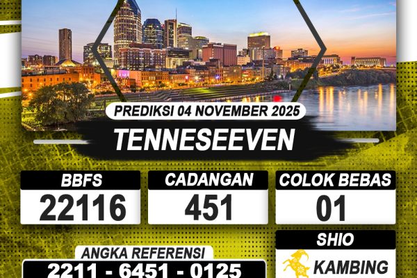 PREDIKSI TENNESEEVEN 04 NOVEMBER 2025 | PREDIKSI TOGEL KUNINGTOTO