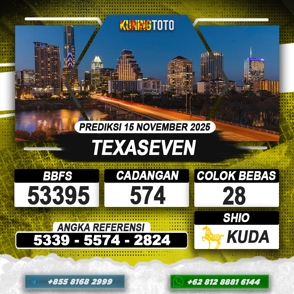 PREDIKSI TEXASEVEN 15 NOVEMBER 2025 | PREDIKSI TOGEL KUNINGTOTO
