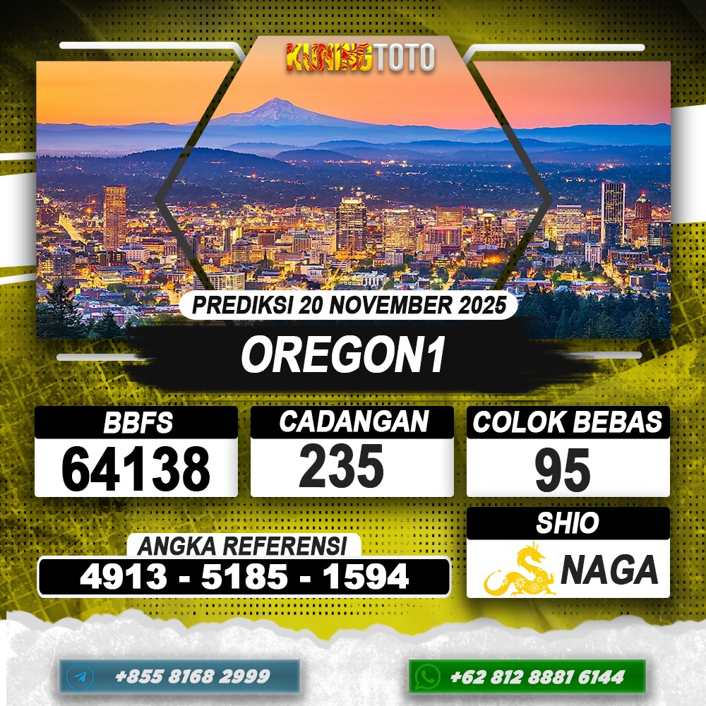 PREDIKSI OREGON1 20 NOVEMBER 2025 | PREDIKSI TOGEL KUNINGTOTO