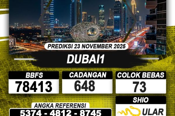 PREDIKSI DUBAI1 23 NOVEMBER 2025 | PREDIKSI TOGEL KUNINGTOTO