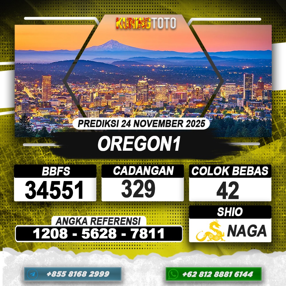 PREDIKSI OREGON1 24 NOVEMBER 2025 | PREDIKSI TOGEL KUNINGTOTO
