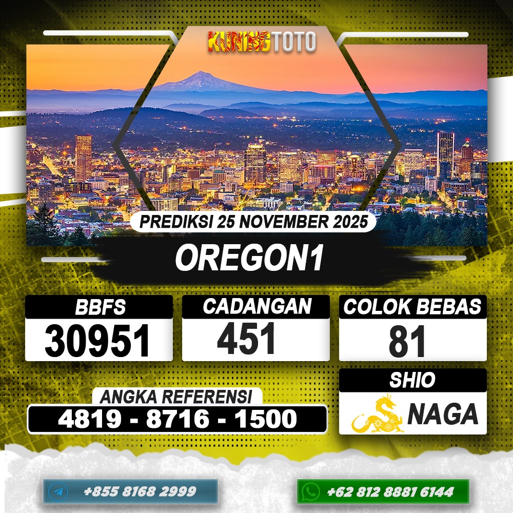 PREDIKSI OREGON1 25 NOVEMBER 2025 | PREDIKSI TOGEL KUNINGTOTO