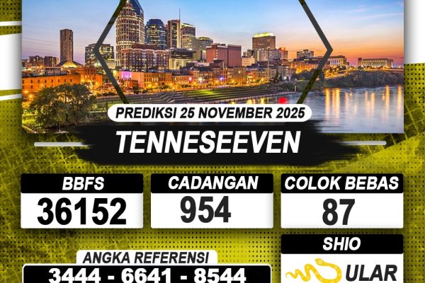 PREDIKSI TENNESEEVEN 25 NOVEMBER 2025 | PREDIKSI TOGEL KUNINGTOTO