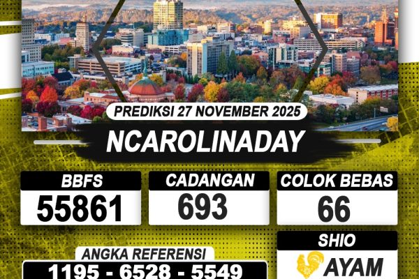 PREDIKSI NCAROLINADAY 27 NOVEMBER 2025 | PREDIKSI TOGEL KUNINGTOTO