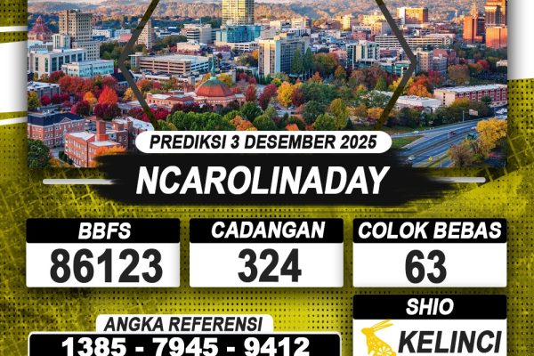PREDIKSI NCAROLINADAY 03 DESEMBER 2025 | PREDIKSI TOGEL KUNINGTOTO